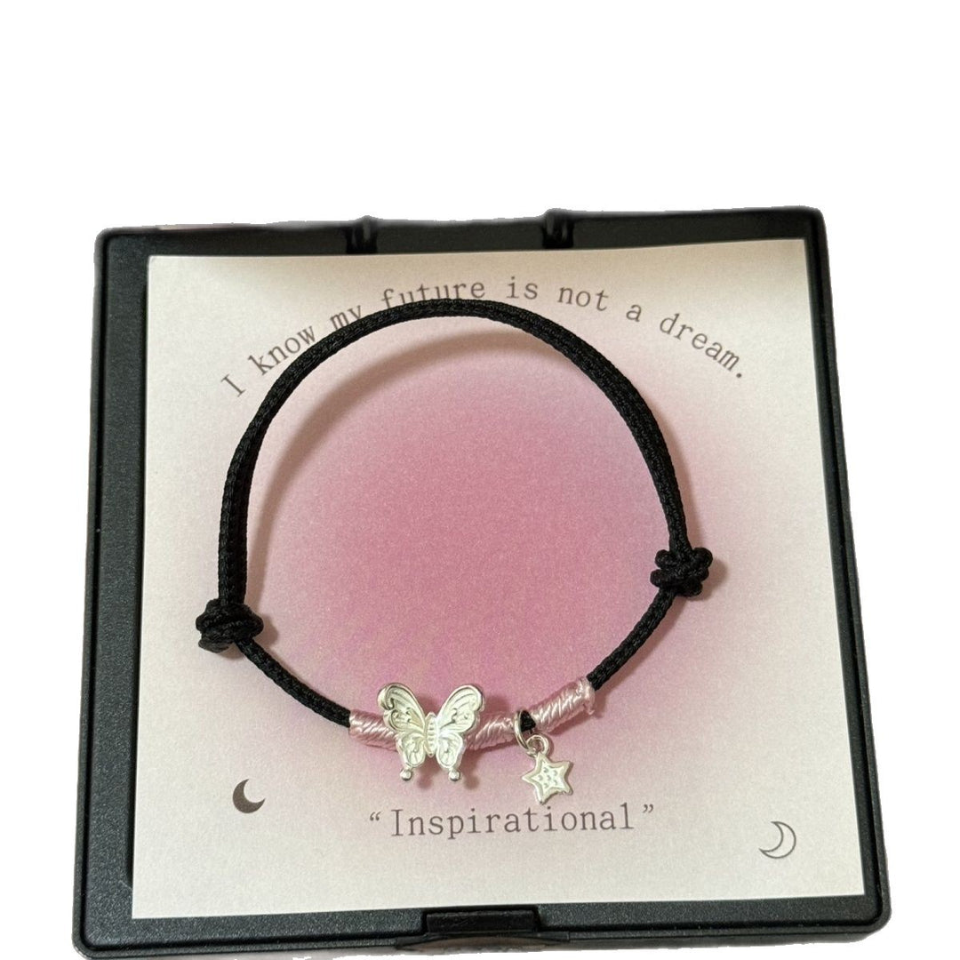 Schmetterlingsanhänger geknotetes Armband Karnz
