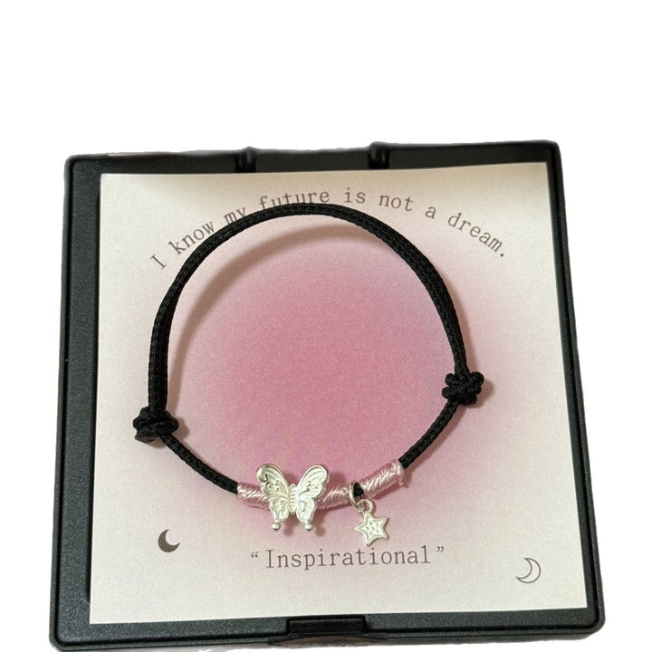 Schmetterlingsanhänger geknotetes Armband Karnz