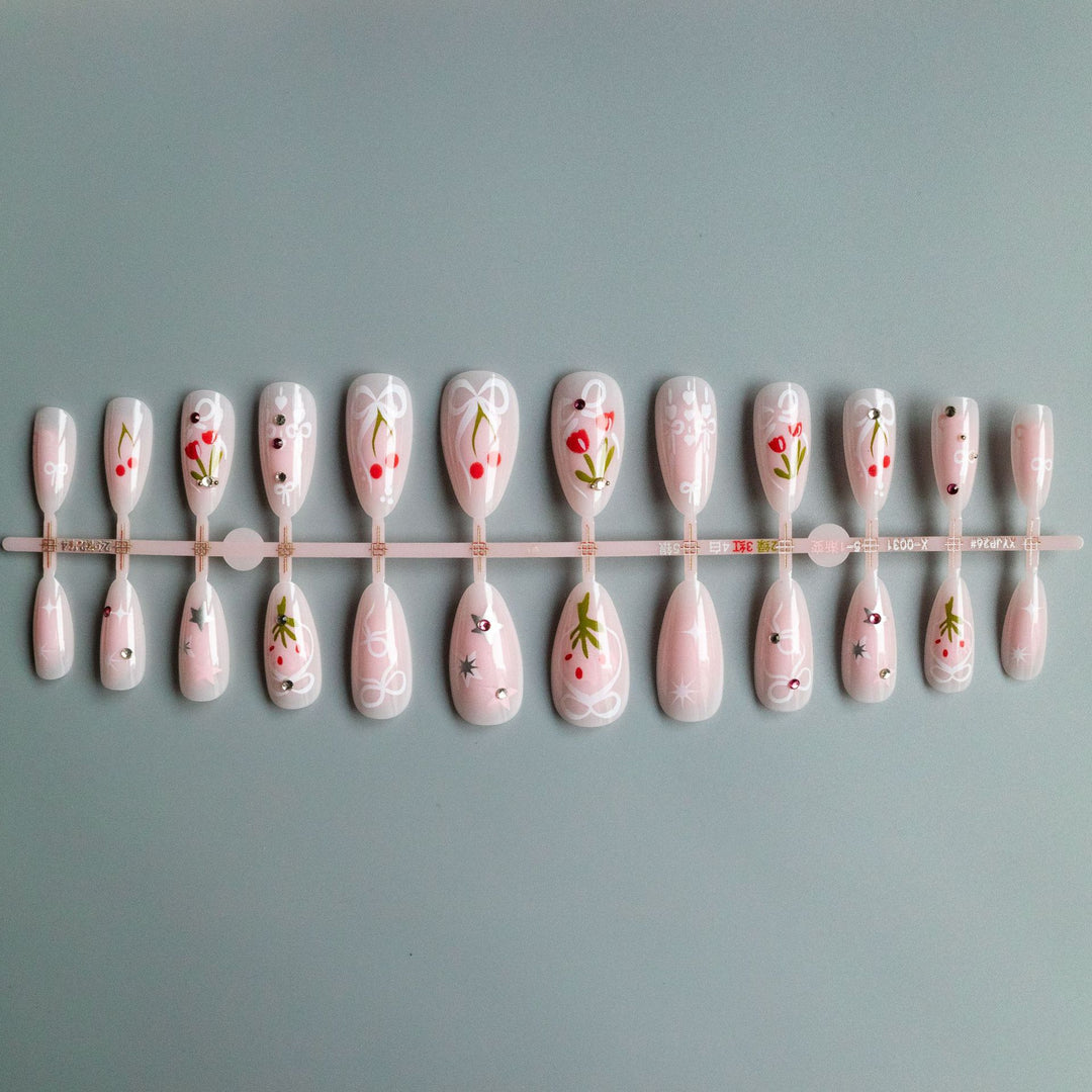 Kreative Florale Acryl-Nagelkunst