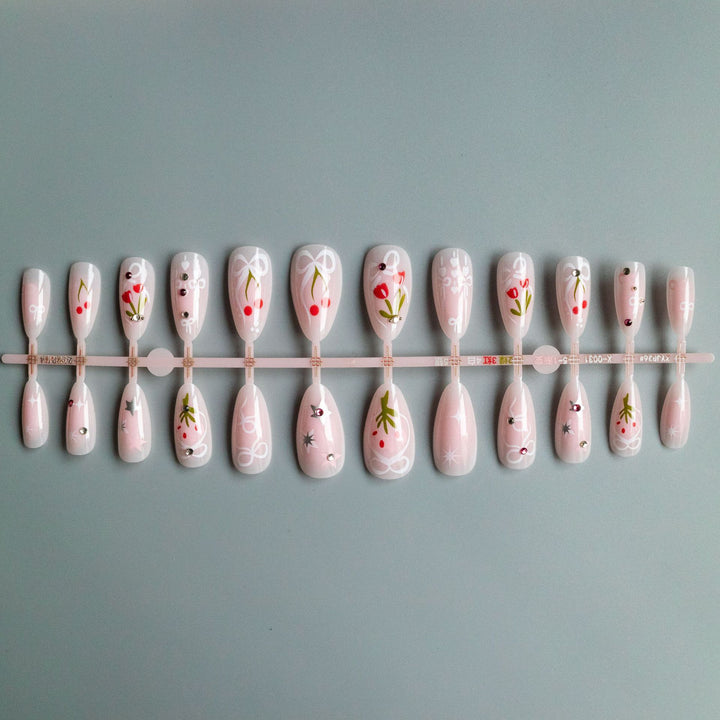 Kreative Florale Acryl-Nagelkunst