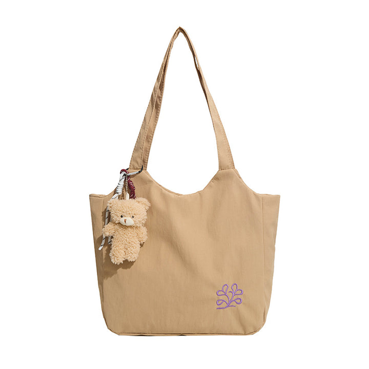 Geräumige bestickte Baumwolltasche
