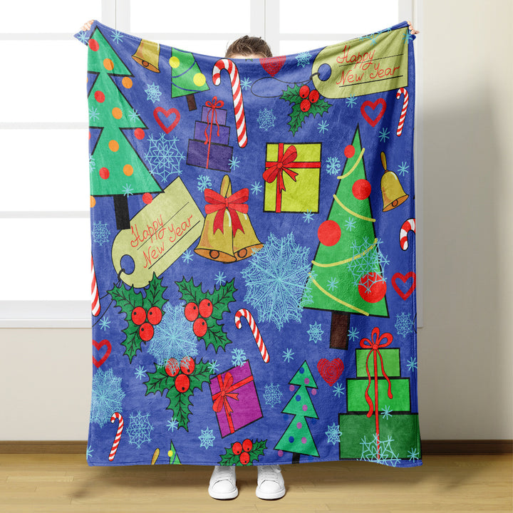 Weihnachtlich gestaltete Decke