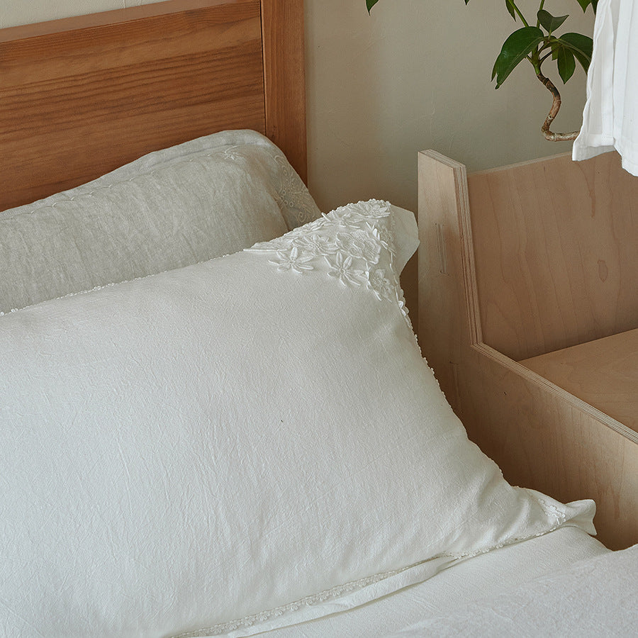 Leinen Himmelbett Bettwäsche Set