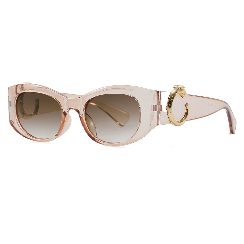 Damen elegante Cat-Eye Sonnenbrille mit goldenen Details Karnz