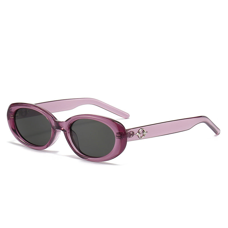 Stylisch Schlanke Oval Sonnenbrille Karnz