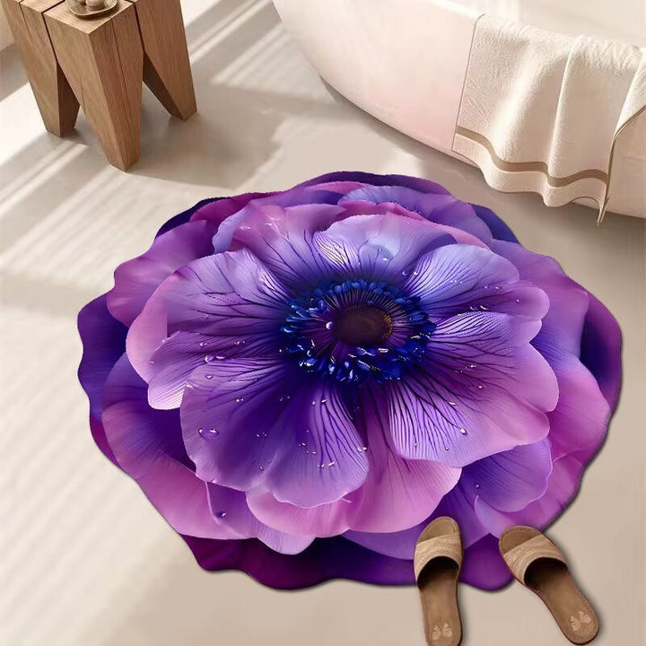 Blumenmuster Badematte