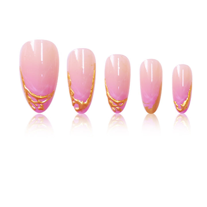 Künstlerisches Stiletto Press-On Nagelset Karnz