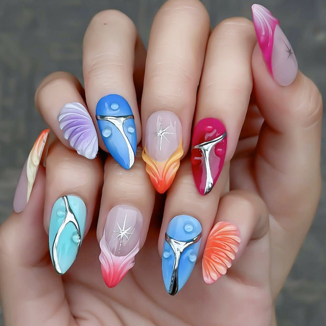 Künstlerische 3D Acrylnagelverlängerungen Karnz