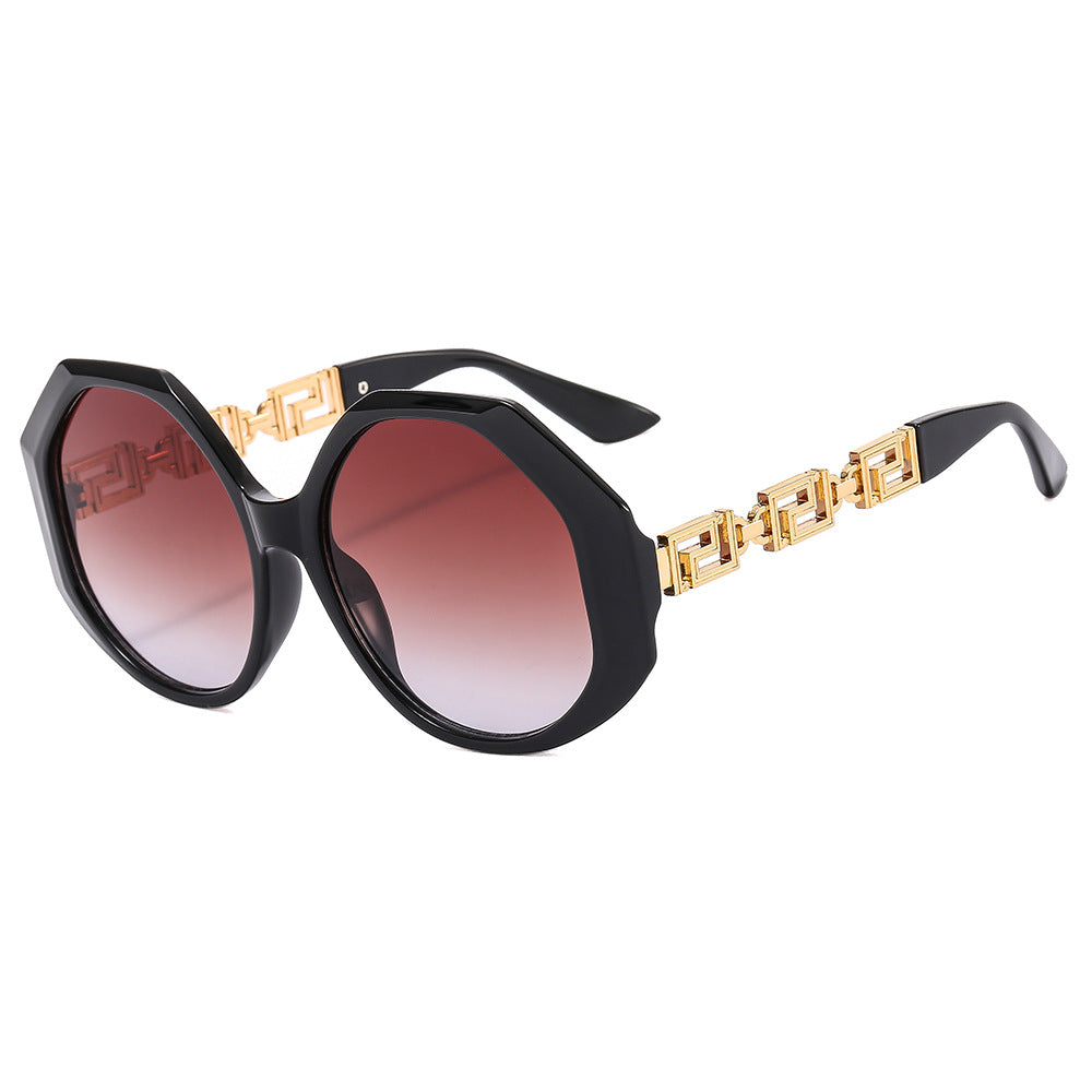 Damen oversized Sonnenbrille mit auffälligem octagonalen Design Karnz