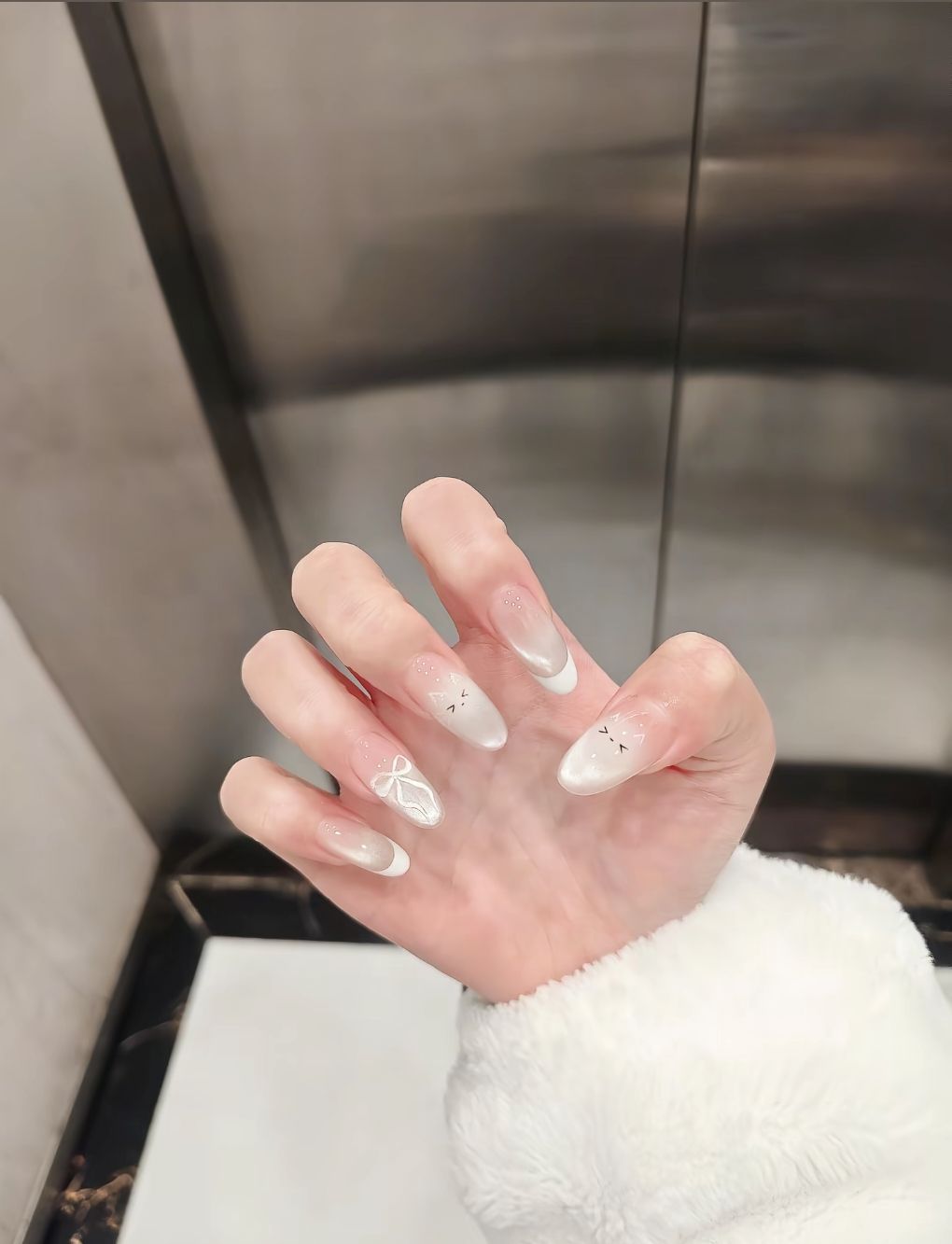 Künstlerische Französische Spitzen Nagelverstärkungen