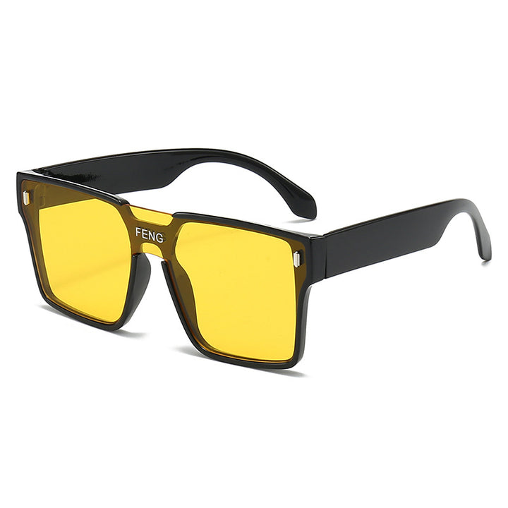 Oversized Rechteckige Sonnenbrille
