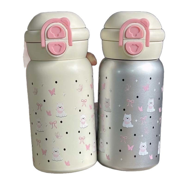 Damen Edelstahl-Trinkflasche mit innovativem Sicherungsverschluss Karnz