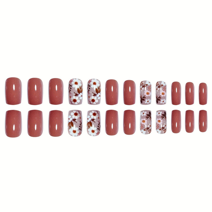 Florales Acryl-Nageldesign Karnz