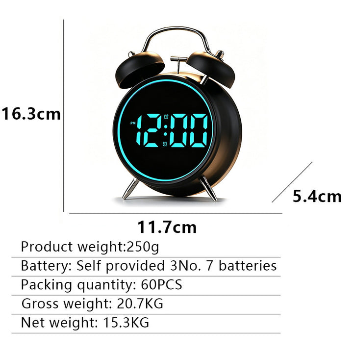 Digitaler Wecker mit Großem Led-Display und Dual-Alarmfunktion Karnz