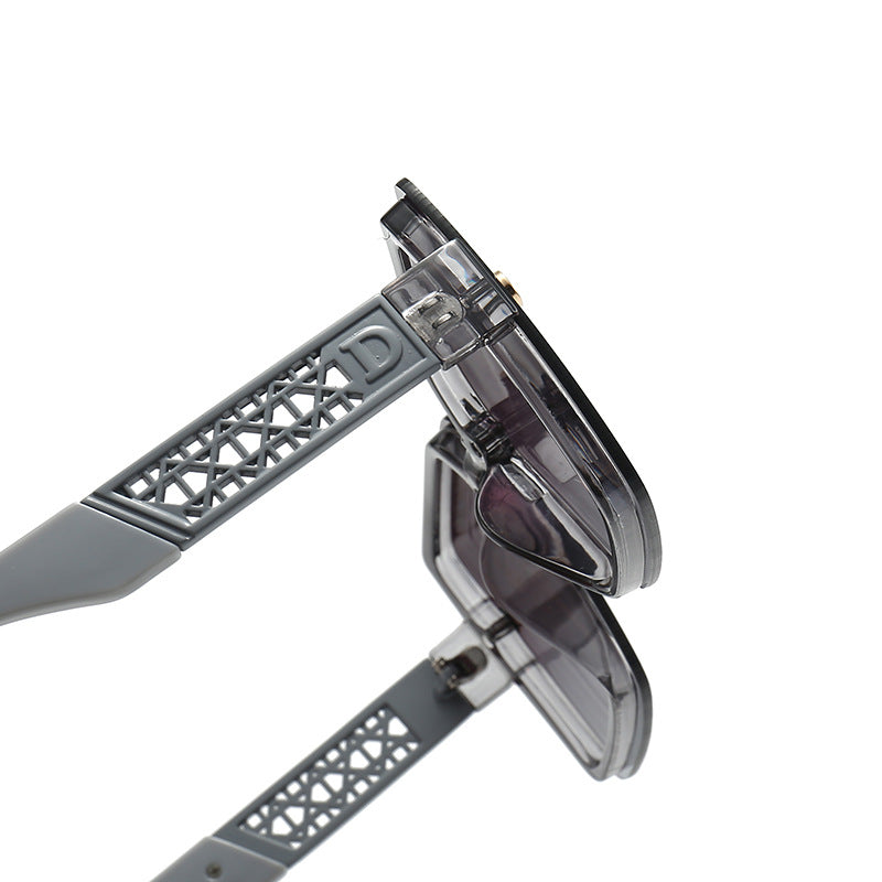 Damen modische quadratische Sonnenbrille mit robustem Rahmen und UV-Schutz Karnz
