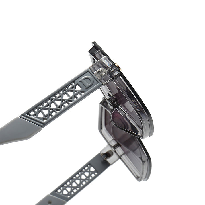 Damen modische quadratische Sonnenbrille mit robustem Rahmen und UV-Schutz Karnz