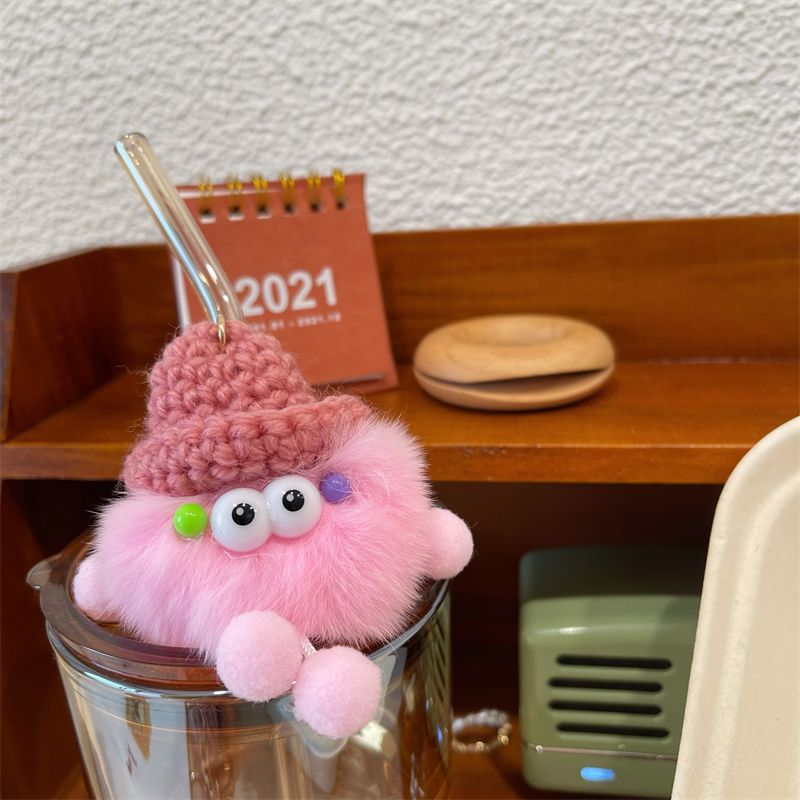 Verspielter Fuzzy Charakter Schlüsselanhänger Karnz