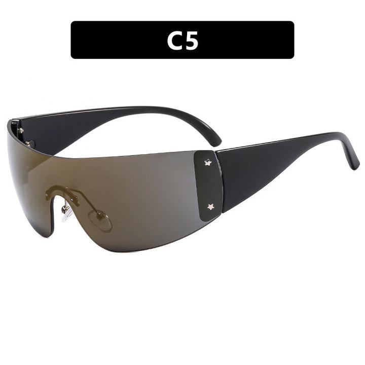 Damen futuristische Sport-Sonnenbrille Karnz