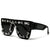 Damen Sonnenbrille mit extravagantem Design und dekorativer Kettenverzierung Karnz