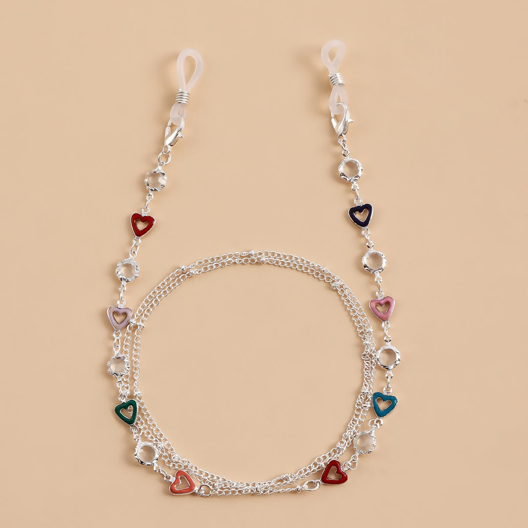 Dekorative Herz Charm Brillen Kette Karnz