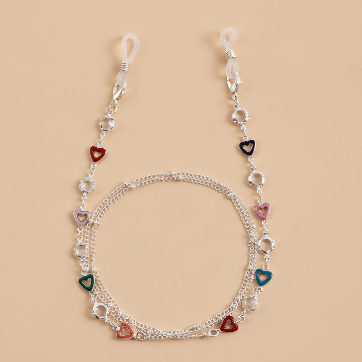 Dekorative Herz Charm Brillen Kette Karnz