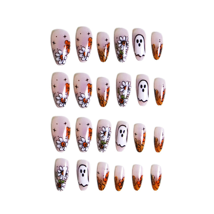 Künstlerische florale Press-On Nagelkunst