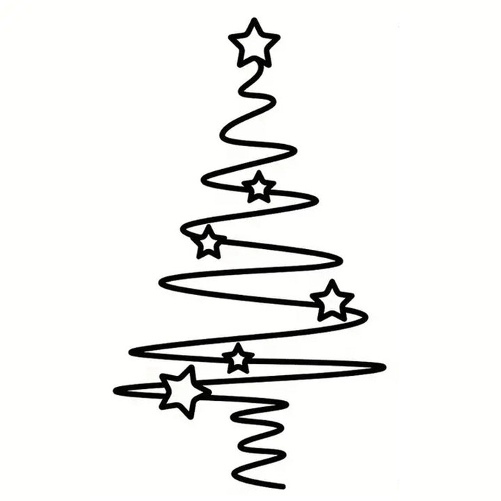 Dekorative Weihnachtsbaum Wandsticker Karnz