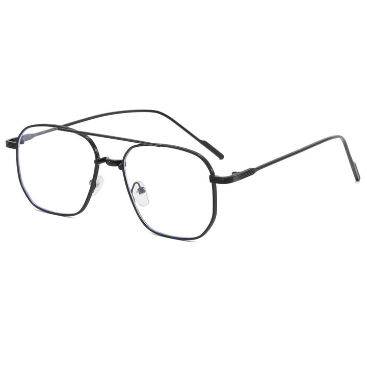 Damen modische geometrische Brille mit elegantem Metallrahmen Karnz