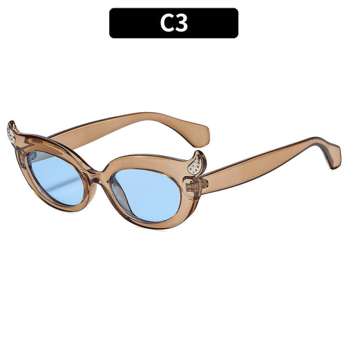 Verspielte Retro Katzenaugen-Sonnenbrille