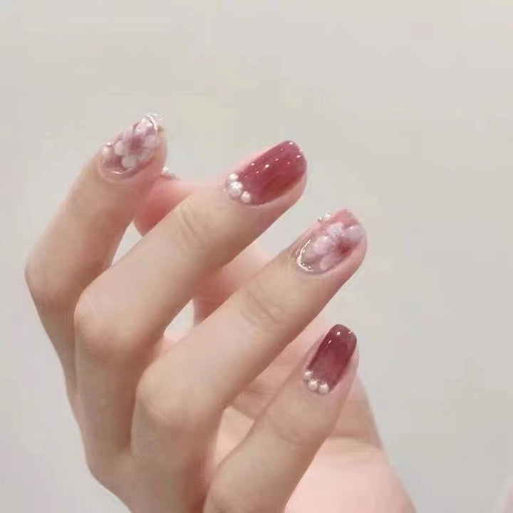Künstlerisches Floral Press-On Nagel Set