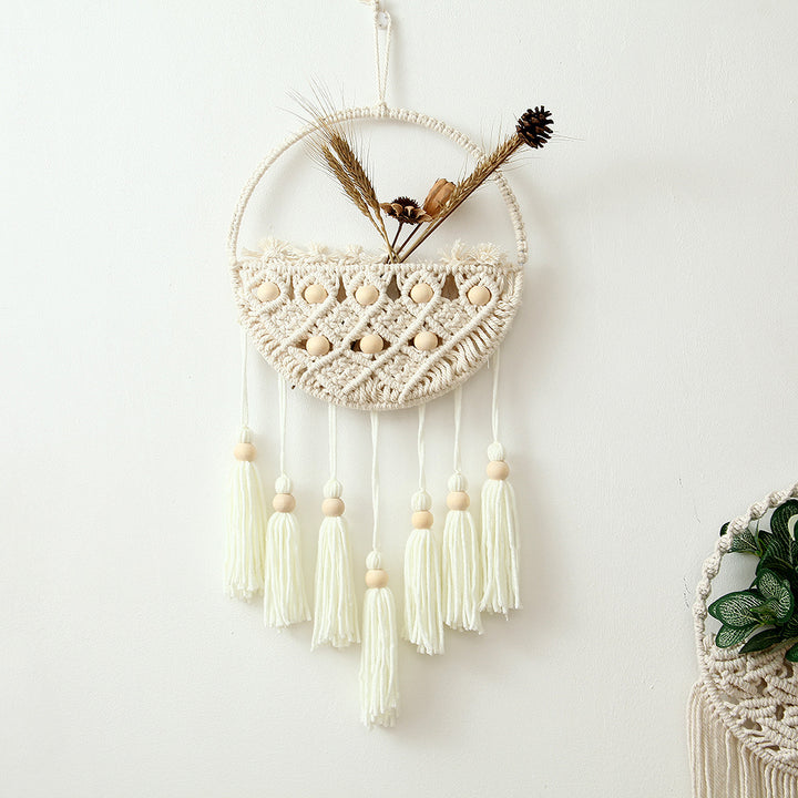 Macramé Wandbehang Dekor mit Fransen-Details Karnz