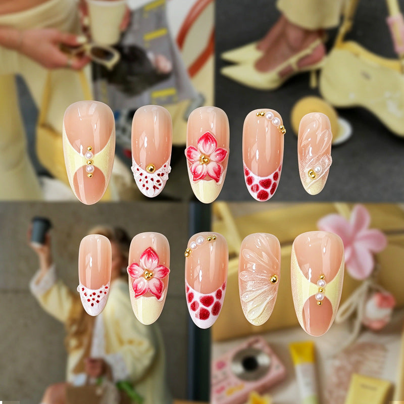 Floral Design Premium Press-On Nagelspitzen Karnz