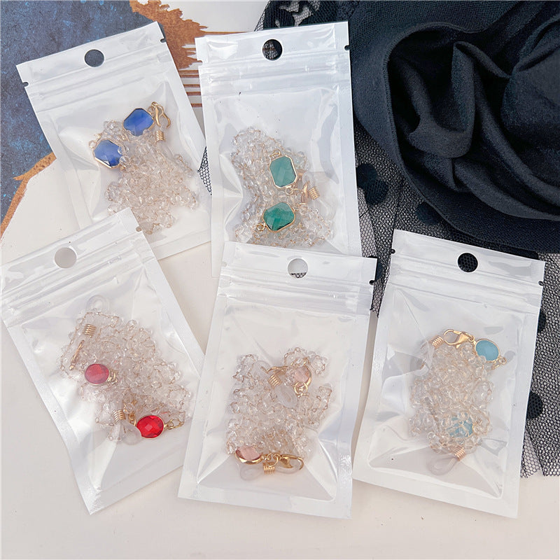 Stylische Perlen-Brillen Kette Karnz