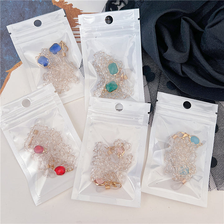 Stylische Perlen-Brillen Kette Karnz