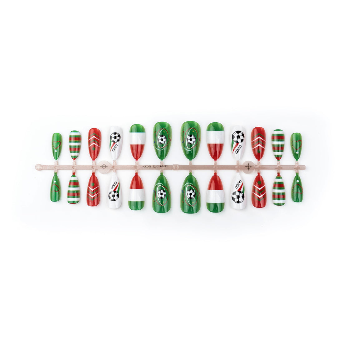 Sport-Themen Press-On Nail Art Set