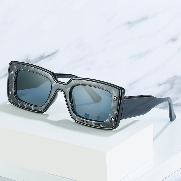 Fette geometrische Sonnenbrille Karnz