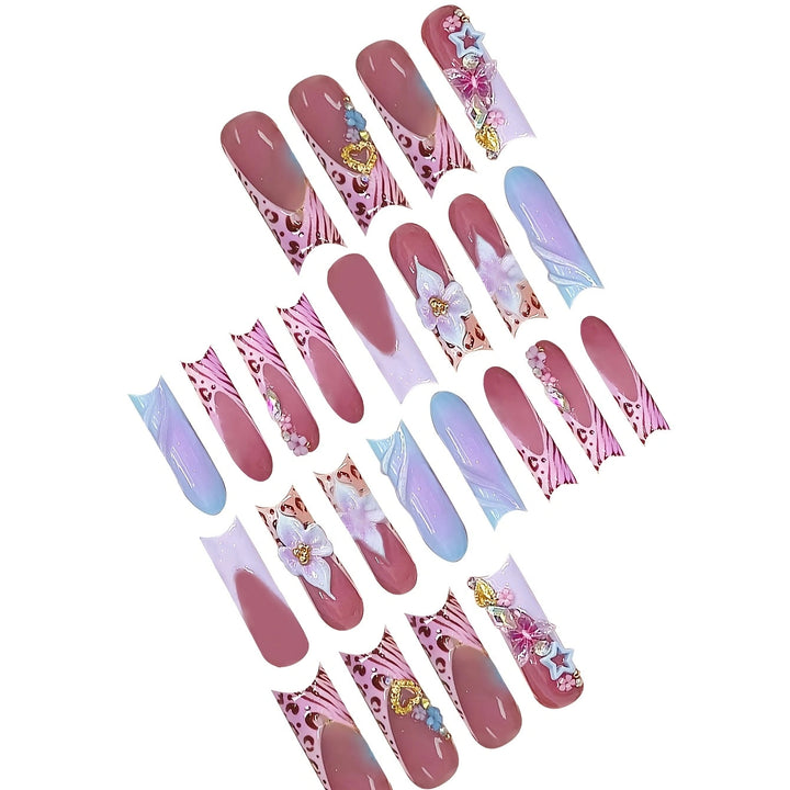 Dekorativer Press-On Nagelset Karnz