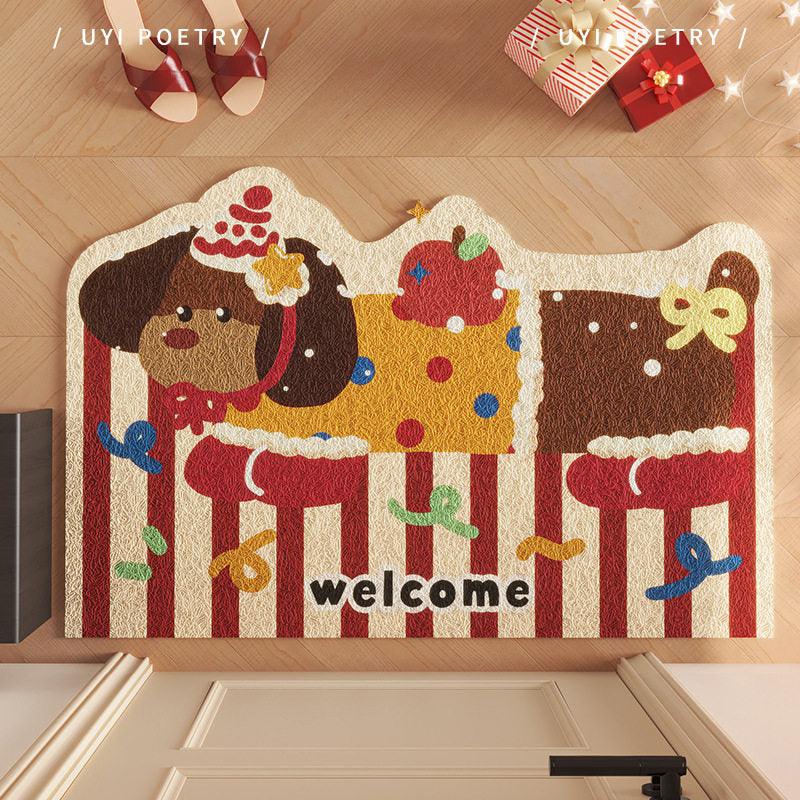 Verspielte Hundethemen-Welcome Mat