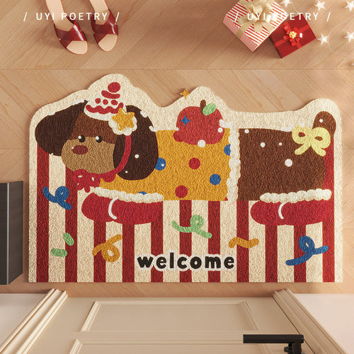 Verspielte Hundethemen-Welcome Mat