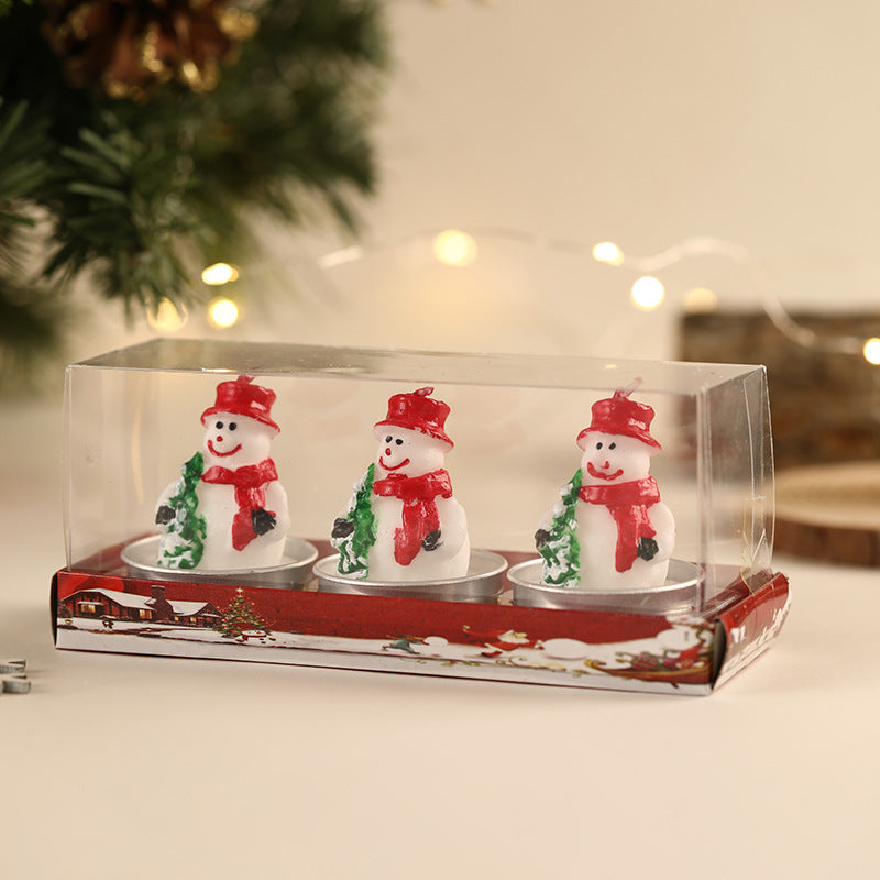 Santa-Figurine-Teelicht-Kerzen-Set für festliche Tischdekoration