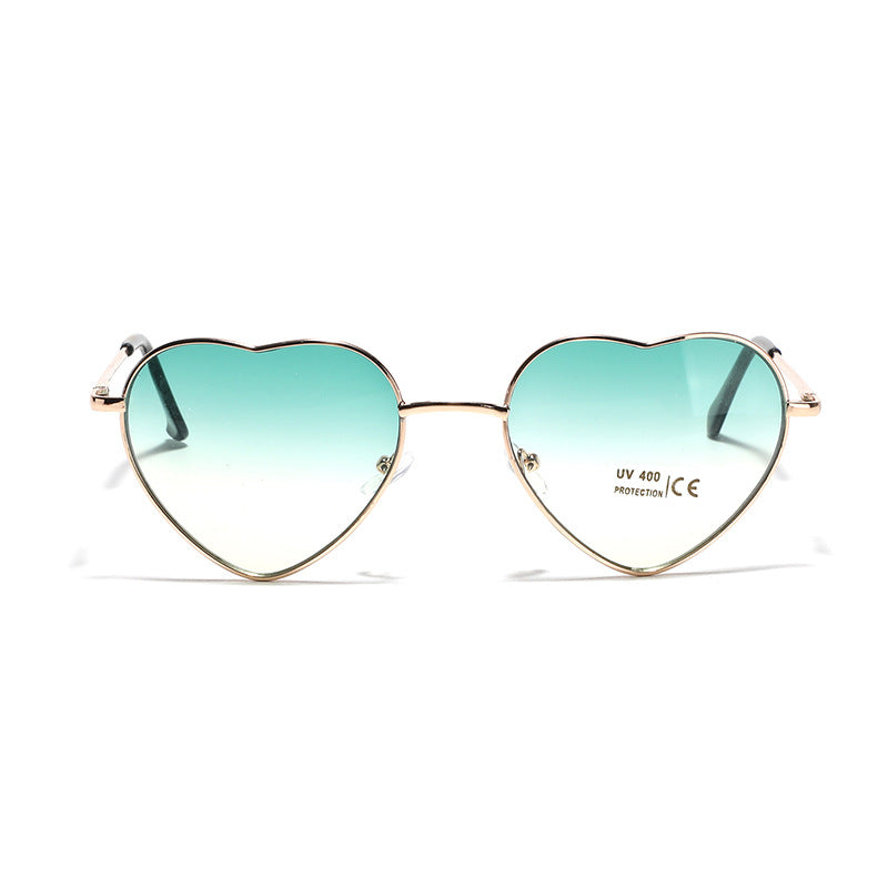Damen Herzförmige Sonnenbrille mit UV-Schutz und filigranem Rahmen Karnz