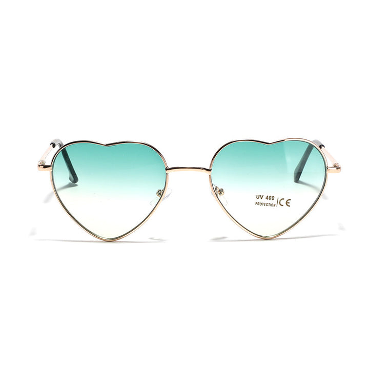 Damen Herzförmige Sonnenbrille mit UV-Schutz und filigranem Rahmen Karnz
