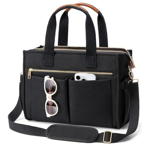 Elegante Handtasche mit Multiplem Fächersystem Karnz