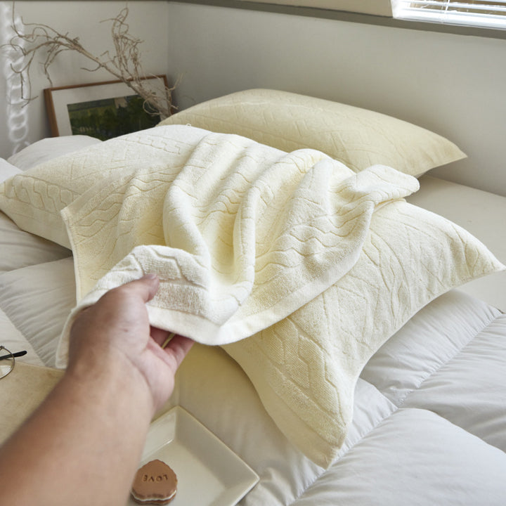 Luxus Jacquard Baumwolle Handtuch Kissenbezug Set