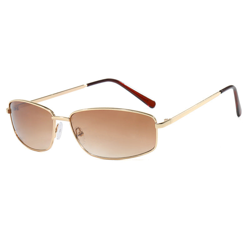 Damen sportliche Sonnenbrille mit modischem Metallschutz Karnz