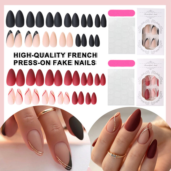 Elegantes French Tip Press-On Nail Set Karnz