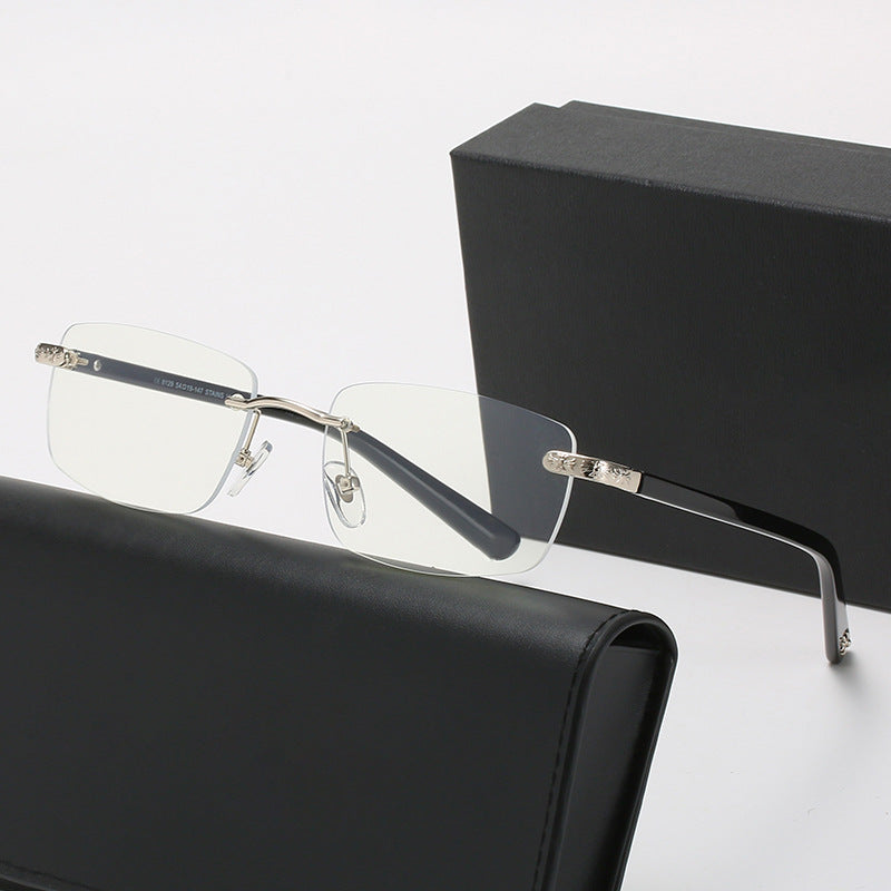Damen modische Halbrahmenbrille mit komfortablen Nasenpolstern und edlem Design Karnz