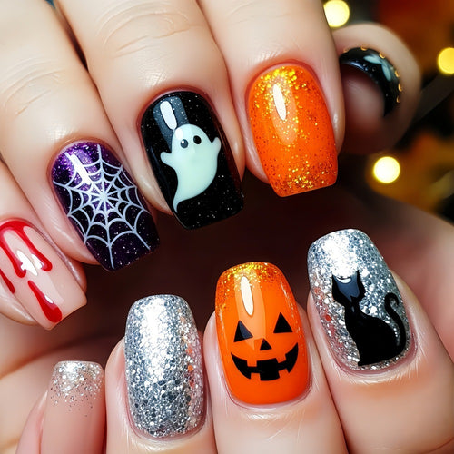Kreatives Halloween Nagelset Karnz