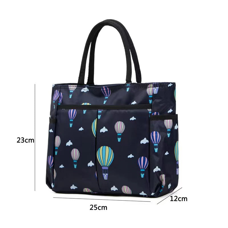 Multi-Pocket Candy Print Tote Bag Karnz