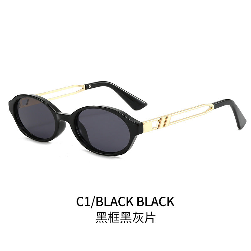 Damen Elegante Sonnenbrille im luxuriösen Schildpattdesign mit goldenen Metallakzenten Karnz